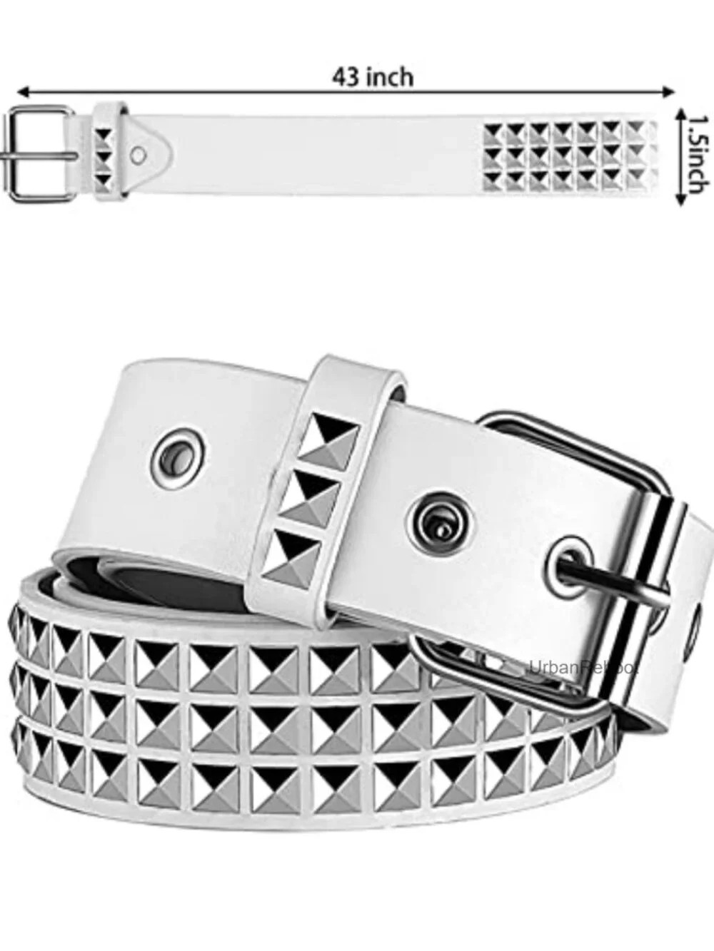 Punk Studded Belt Y2K Goth Rivet Belt for Women Men